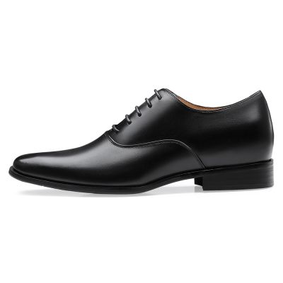 Zapatos de Vestir Hombre con Alzas – Oxfords de Cuero Negro 7cm