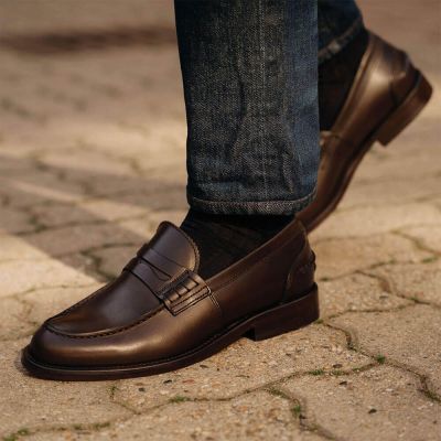 zapatos de plataforma para hombres - mocasines penny vintage hechos a mano 6cm
