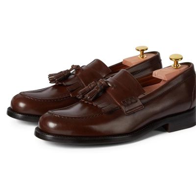 zapatos hombre con tacon - mocasines marrones oscuros boutique hechos a mano 6cm
