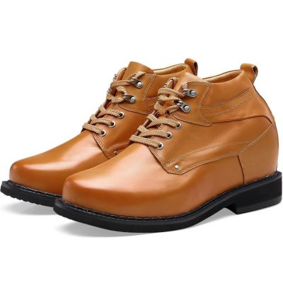 Botas por el Tobillo 14 cm de Cuero de Vacuno
