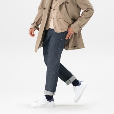 Zapato con alzas para hombre – Zapatillas blancas de cuero 7 cm