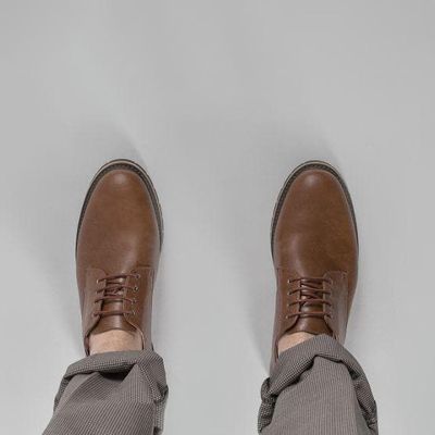 Zapatos Derby Veganos Para Hombre - Zapatos Formales Veganos Marrones Con Elevación 6 CM / 2,36 Pulgadas