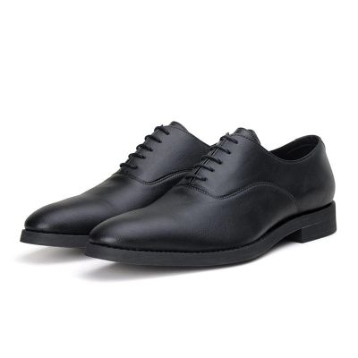 Zapatos Derby Veganos - Zapatos de Vestir con Alzas para Hombre Negros 6 CM / 2,36 Pulgadas