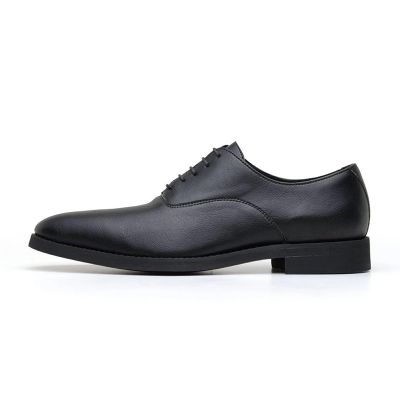 Zapatos Derby Veganos - Zapatos de Vestir con Alzas para Hombre Negros 6 CM / 2,36 Pulgadas