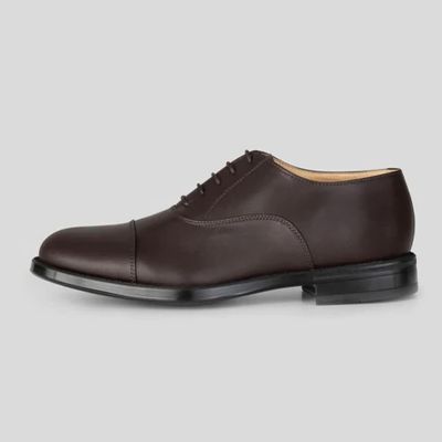 Zapatos veganos para parecer más alto: zapatos Oxford con alzas clásicos de punta de casquillo para hombre, color marrón, 7 cm/2,76 pulgadas