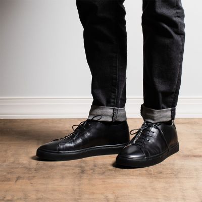 CMR CHAMARIPA Zapatos Para Hombre Que Aumentan La Altura | Zapatillas Casual Negras De Shell Cordovan 6 CM