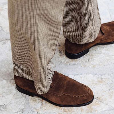  CMR CHAMARIPA Mocasines con aumento de tacón para hombre| Con tiras decorativas de 5 cm