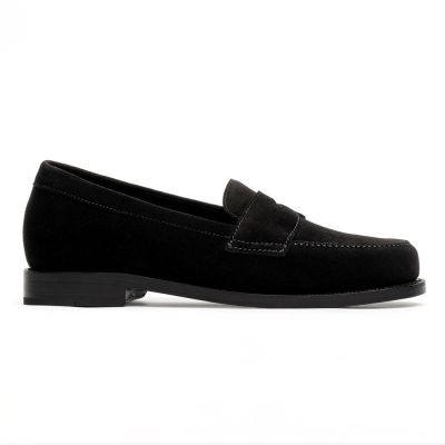 CMR CHAMARIPA Zapatos formales para hombre que aumentan la estatura | Mocasines de ante negro con alza interior de 5 cm