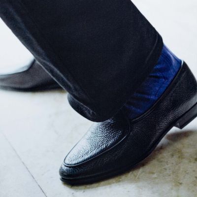 CMR CHAMARIPA Mocasines para hombre que aumentan la estatura | Mocasines de cuero negro con tacón de 5 cm