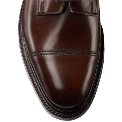 botas hombre tacon alto - botas derby de cordobán de concha marrón oscuro 7CM