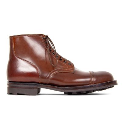 Botas con alzas - Botas brogue de cordobán con concha marrón para hombre 7CM