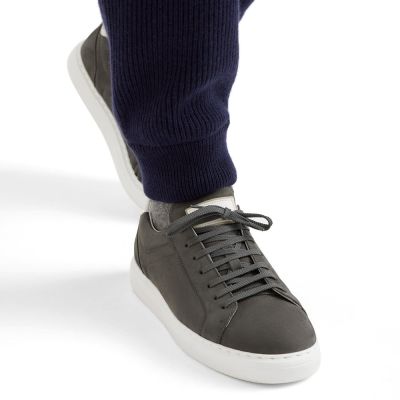 Zapatos para crecer 7 centímetros – Zapatillas de nobuk gris oscuro para hombre