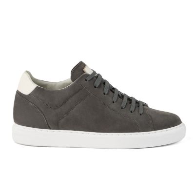 Zapatos para crecer 7 centímetros – Zapatillas de nobuk gris oscuro para hombre