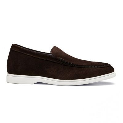 Calzado para aumentar estatura hombre 6 cm – Mocasines de ante color chocolate