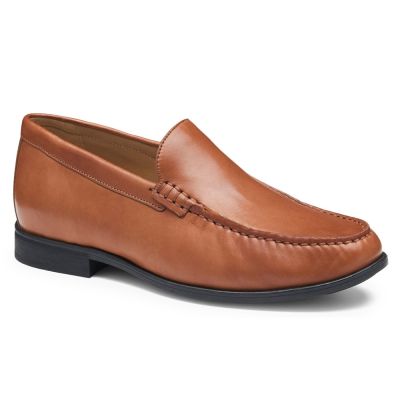 CMR CHAMARIPA Zapatos con Alzas para Hombre | Mocasines de Cuero Color Coñac 5 CM