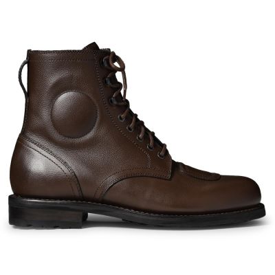CMR CHAMARIPA Zapatos que Aumentan la Estatura para Hombre | Botas de Moto de Cuero Marrón 7 CM