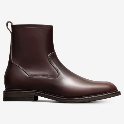 CMR CHAMARIPA Botas con Alzas para Hombre | Botas de Cuero Borgoña con Cremallera 7 CM