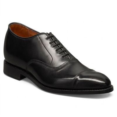 Zapatos de Vestir con Altura para Hombre CMR CHAMARIPA | Zapatos Oxford en Piel Cordovan Negra 7 CM