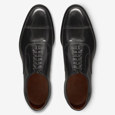 Zapatos de Vestir con Altura para Hombre CMR CHAMARIPA | Zapatos Oxford en Piel Cordovan Negra 7 CM