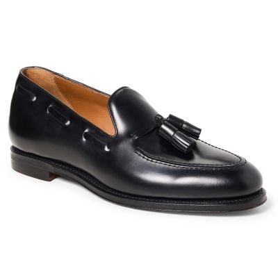 Mocasines con Alzas para Hombre CMR CHAMARIPA | Mocasines con Borlas en Piel Cordovan Negra 5 CM