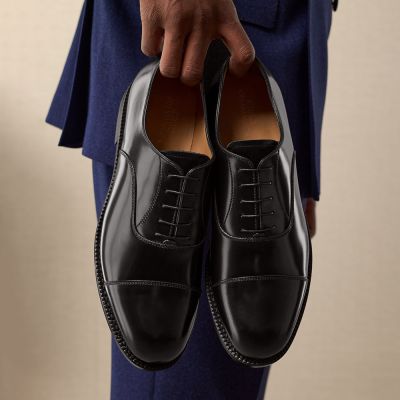 Zapatos que Aumentan la Estatura para Hombre CMR CHAMARIPA | Zapatos Oxford en Piel Cordovan Negra 7 CM