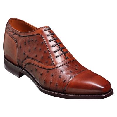 CMR CHAMARIPA Zapatos con Alzas para Hombre | Zapatos Oxford de Cuero de Avestruz Marrón 7 CM