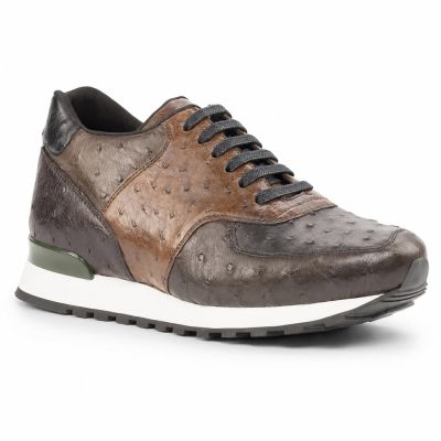 CMR CHAMARIPA Zapatos con Alzas para Hombre | Zapatos Informales de Cuero de Avestruz Multicolor 7 CM