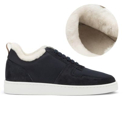 CMR CHAMARIPA Zapatos con Alzas Hombre | Zapatillas Ante Marino con Pelo 6 CM