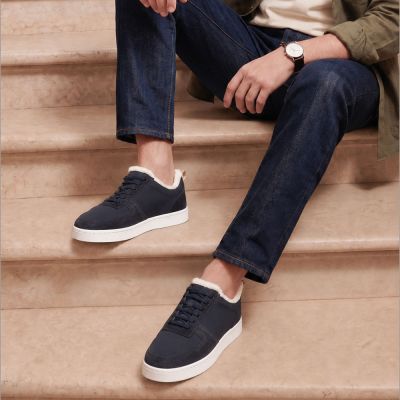CMR CHAMARIPA Zapatos con Alzas Hombre | Zapatillas Ante Marino con Pelo 6 CM