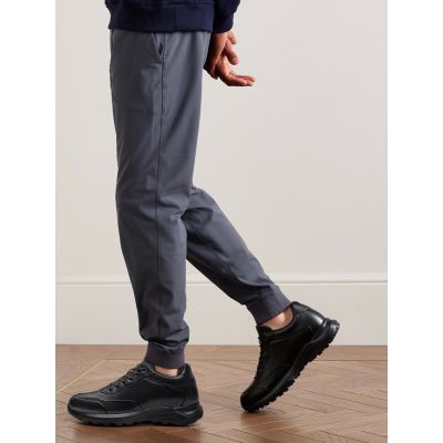 CMR CHAMARIPA Zapatillas Deportivas Para Hombre Con Tacón Oculto Y Aumento de Altura de 8 Cm Calzado De Piel Negra