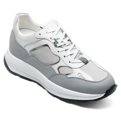 CMR CHAMARIPA Zapatos deportivos con alzas para hombre | Zapatillas deportivas transpirables grises 8 cm