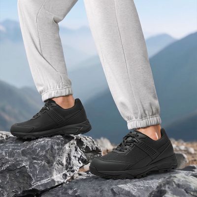 CMR CHAMARIPA Sneakers con alzas para hombre | Zapatillas de malla para exteriores negras 8 cm