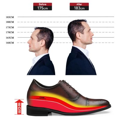 Black Height Incrasing Elevator Shoes Occident Dress Shoes