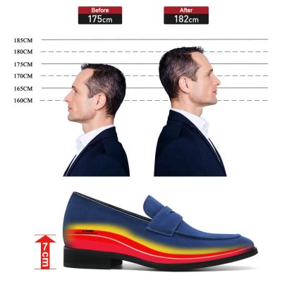 Black Height Incrasing Elevator Shoes Occident Dress Shoes