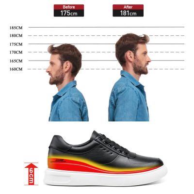 Black Height Incrasing Elevator Shoes Occident Dress Shoes