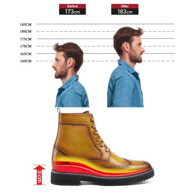 Black Height Incrasing Elevator Shoes Occident Dress Shoes