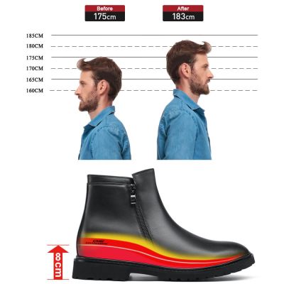 Black Height Incrasing Elevator Shoes Occident Dress Shoes