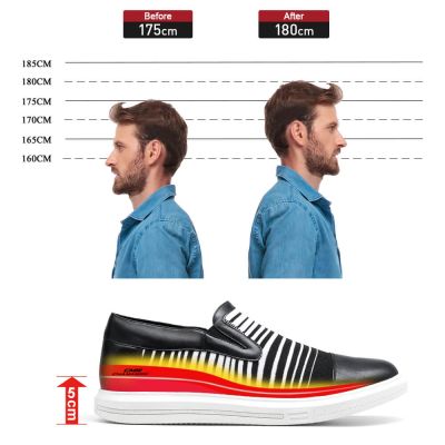 Black Height Incrasing Elevator Shoes Occident Dress Shoes