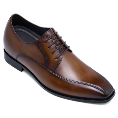 Zapatos Con Alzas Hombre - Zapatos De Vestir Hombre Altos - Zapatos Derby Marrones Para Hombre 7cm