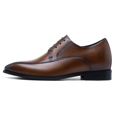 Zapatos Con Alzas Hombre - Zapatos De Vestir Hombre Altos - Zapatos Derby Marrones Para Hombre 7cm