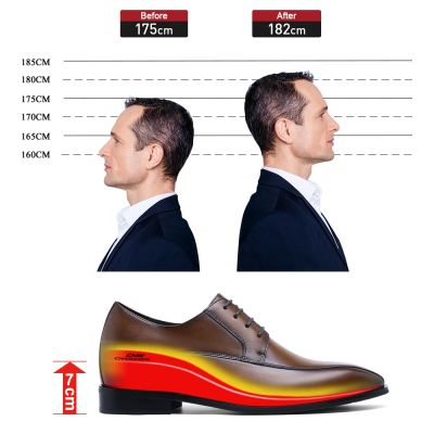 Black Height Incrasing Elevator Shoes Occident Dress Shoes