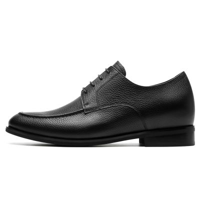 zapatos hombre con tacon - Zapatos derby negros para hombre que añaden altura 6 CM