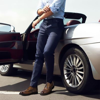 CMR CHAMARIPA Zapatos de vestir con alza para hombre- Zapatos Oxford brogue de cuero marrón con tacón de 8 cm