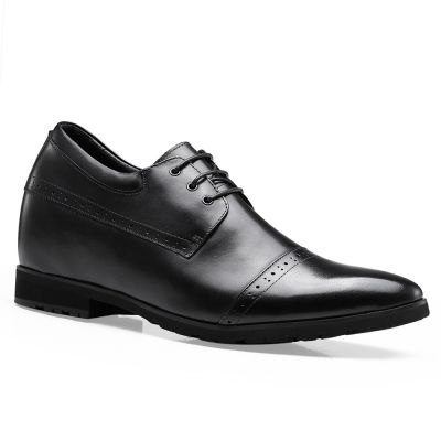 Zapatos Derby 10 cm de Cuero de Ternera con Elevación