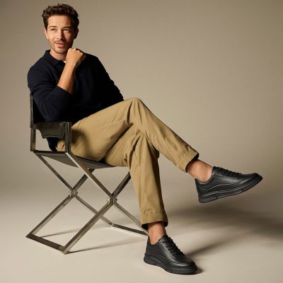 CMR CHAMARIPA Shoes That Add Height for Men | Black Leather Casual Shoes 6 CM