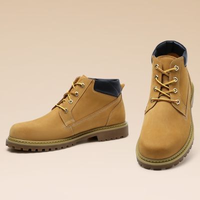 zapatos alzas hombre - Botas para caminar casuales para hombre marrones al aire libre 6cm
