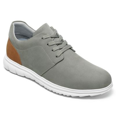 Zapatos Con Alzas Casuales Para Hombre – Zapatillas Nubuck Grises 6cm