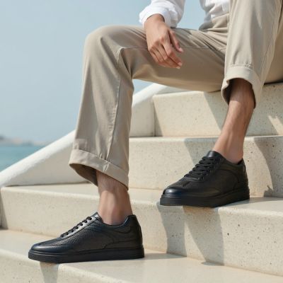 Zapatos con alzas negros de 6 cm para hombre – Estilo casual