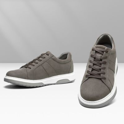 CMR CHAMARIPA Zapatillas con aumento de altura - Zapatos casuales de gamuza, aumenta la altura 7 cm.