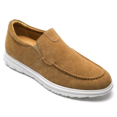 CMR CHAMARIPA Zapatos con alzas para hombre - Zapatos casuales sin cordones, aumenta la altura 6 cm